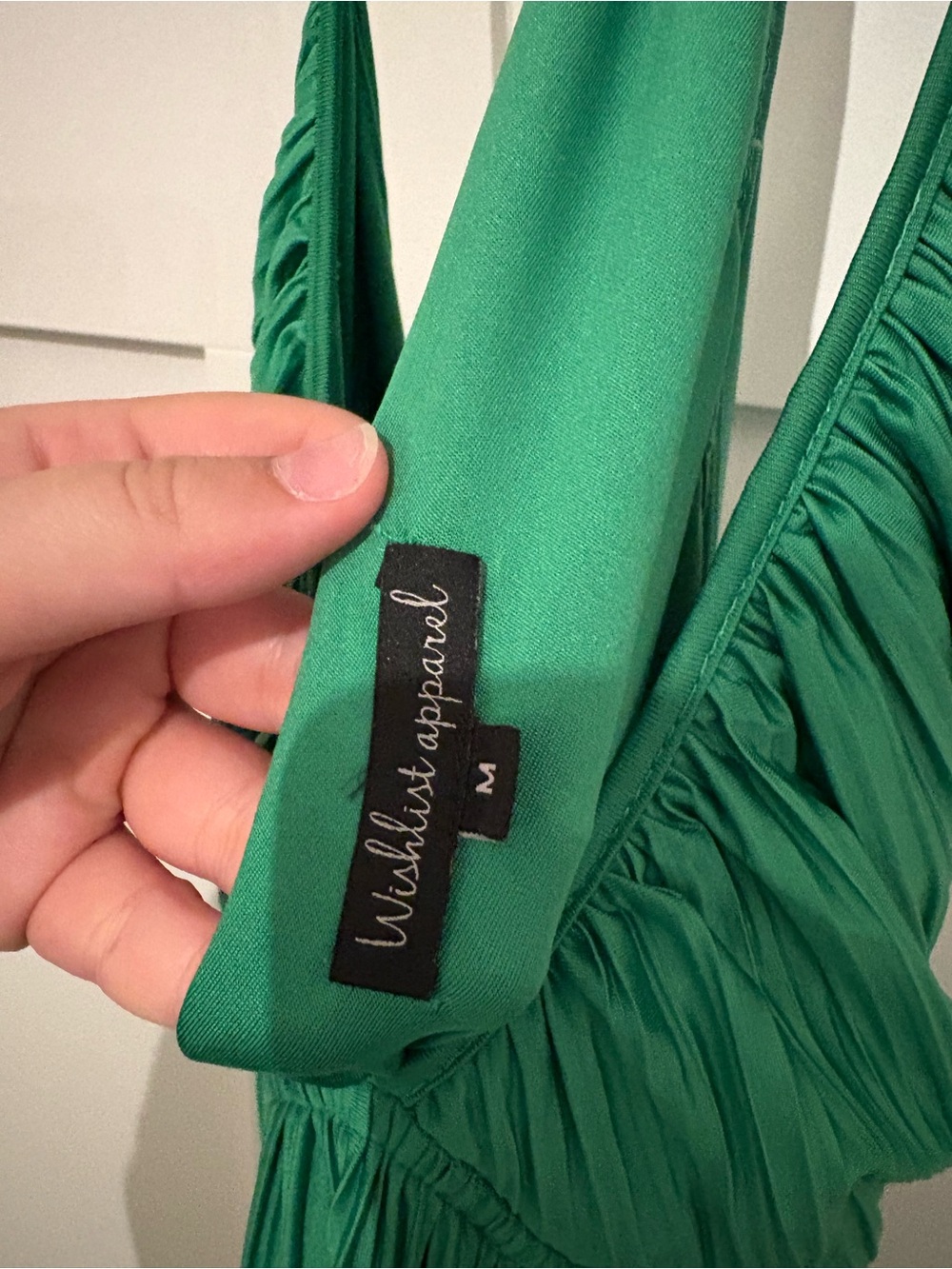 Wishlist Emerald Green Pleated Halter Dress - Picture 4 of 5